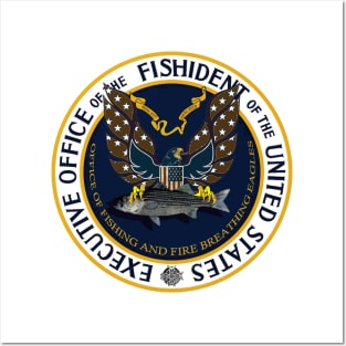 Fishident Fishing seal - striped bass Posters and Art